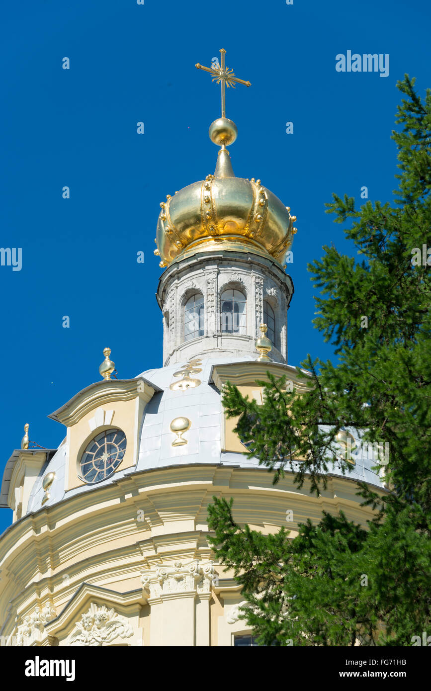Kuppel der Kathedrale von St. Peter und Paul, Zayachy Insel, Sankt Petersburg, Nordwesten, Russische Republik Stockfoto