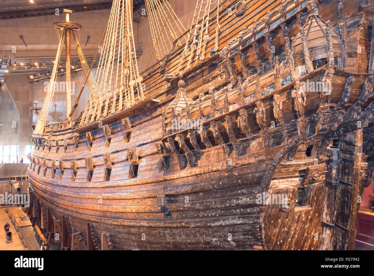 17. Jahrhundert "Vasa" Kriegsschiff, Vasa-Museum, Galärvarvsvägen, Djurgården, Stockholm, Schweden Stockfoto