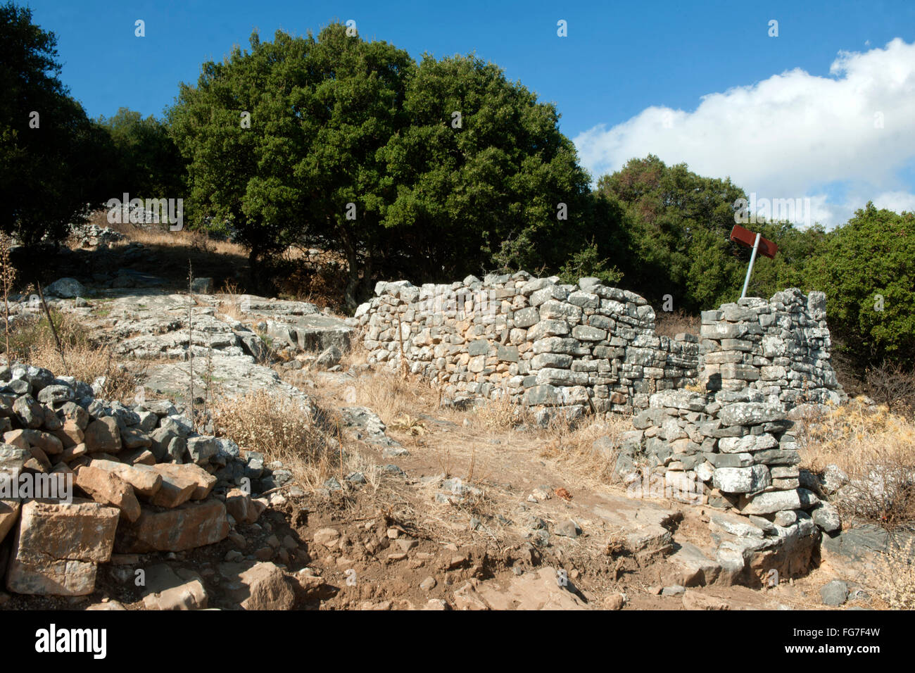 Griechenland, Kreta, Neapoli, Ausgrabung von Dreros Stockfoto