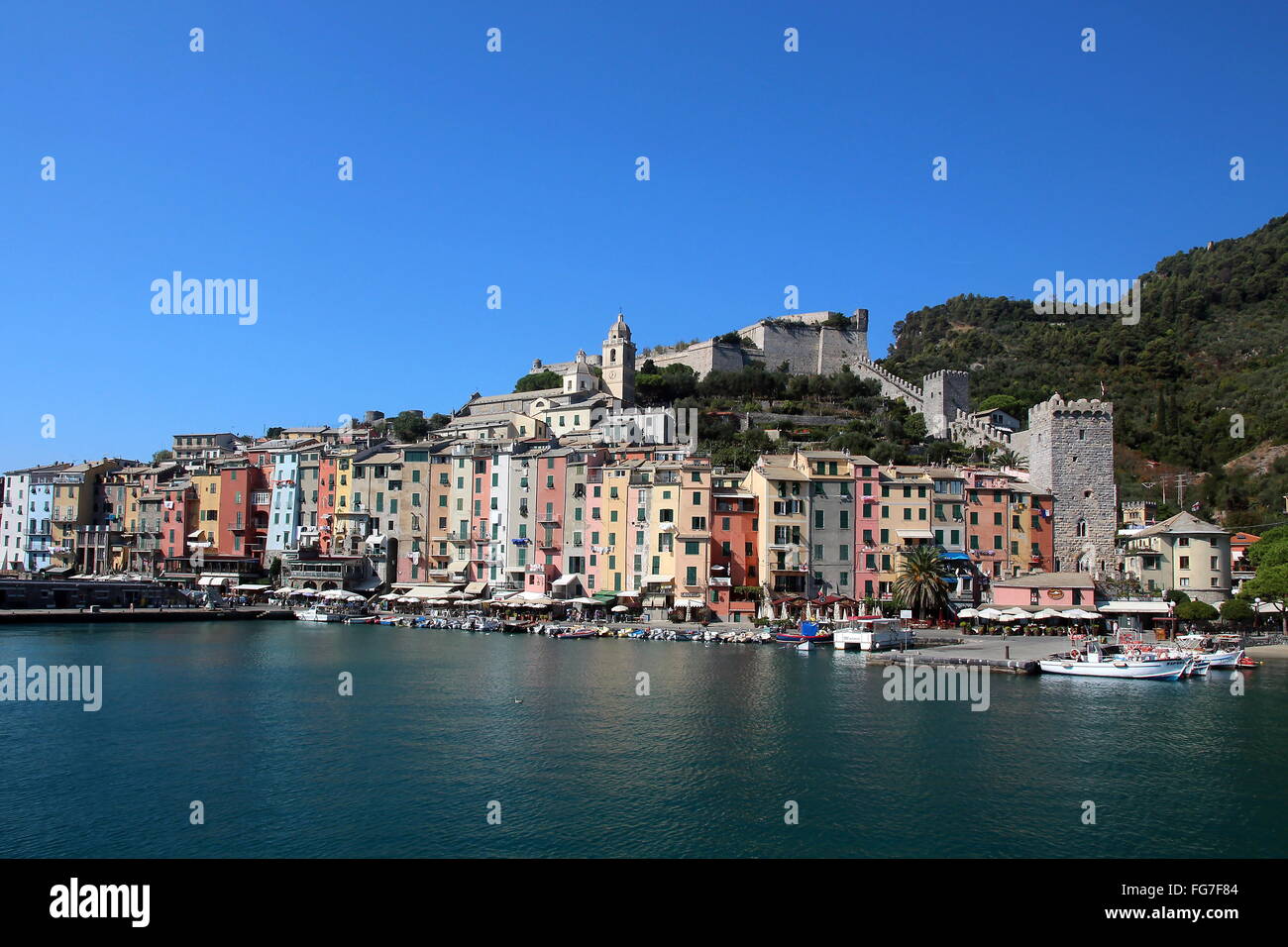 Geographie/Reisen, Italien, Ligurien, Lerici, Stadtblick, Additional-Rights - Clearance-Info - Not-Available Stockfoto