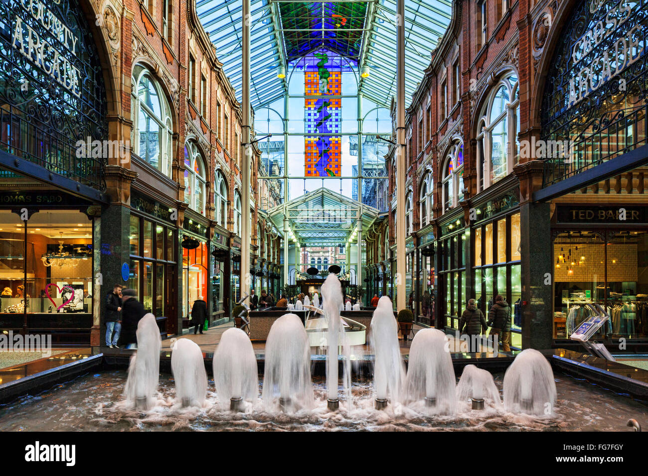 County-Arcade, Victoria Quarter, Leeds, West Yorkshire, England, UK Stockfoto