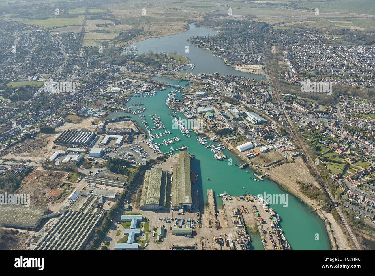 Eine Luftaufnahme des Suffolk coastal Stadt von Lowestoft Stockfoto