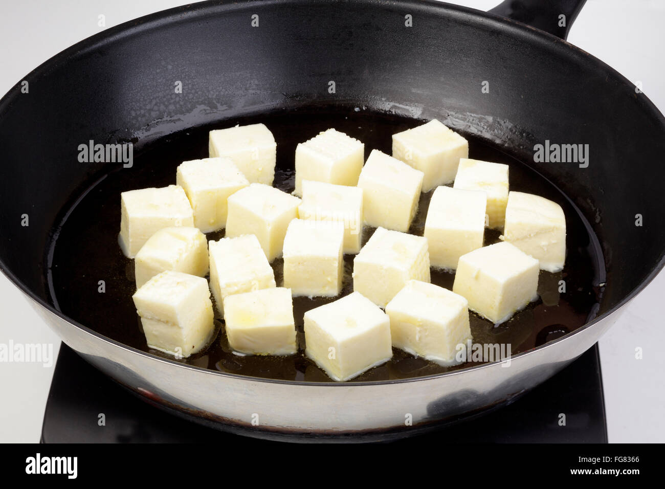 Paneer gebraten Stockfoto