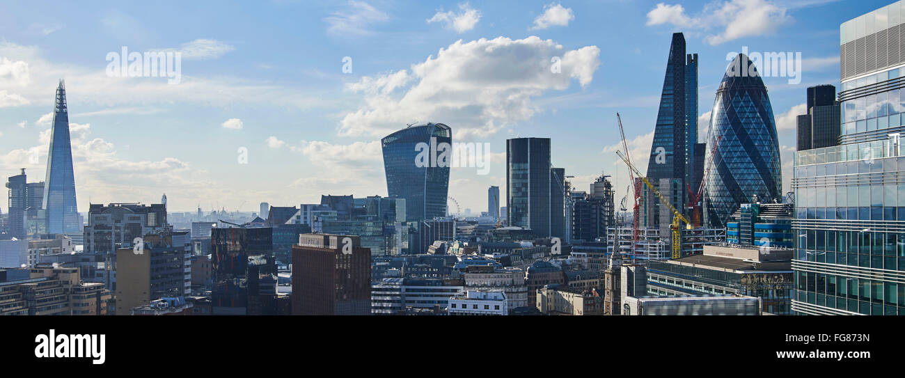 City of London Skyline von Aldgate, UK Stockfoto