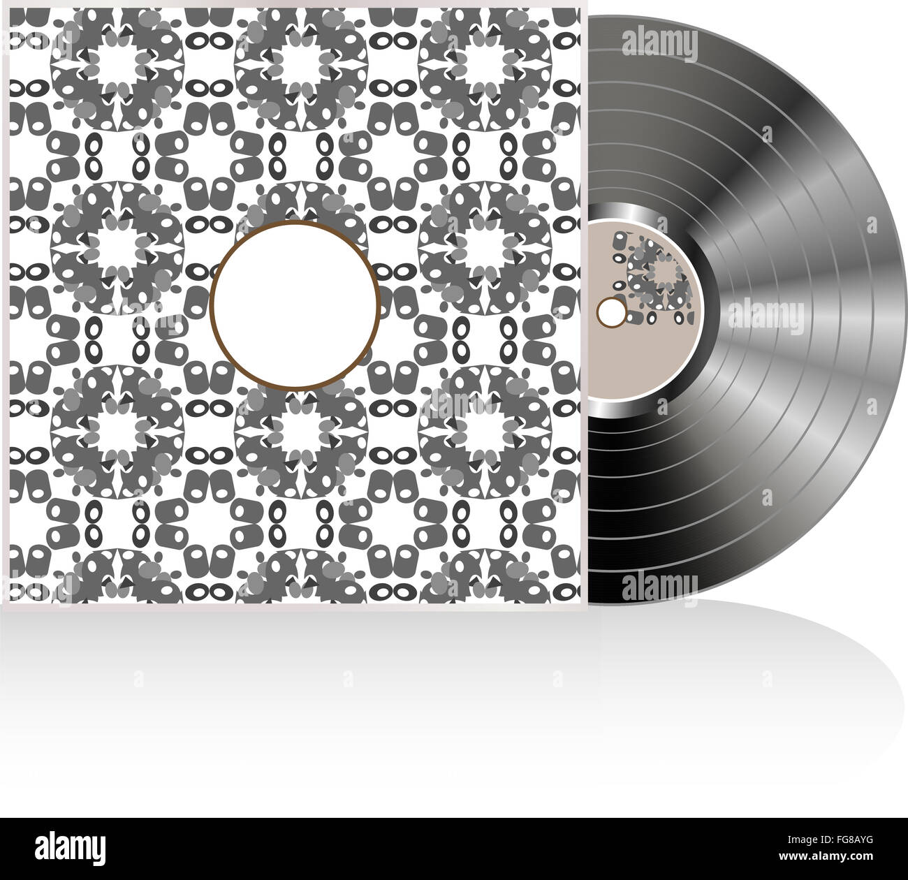 Vinyl auf Grunge Hintergrund Covers, abstrakte Kunst Stockfoto