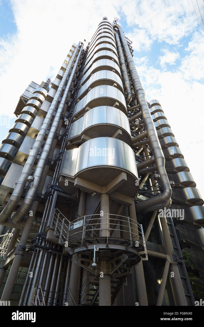 Lloyds-Wolkenkratzer in der Stadt, Bankenviertel in London Stockfoto