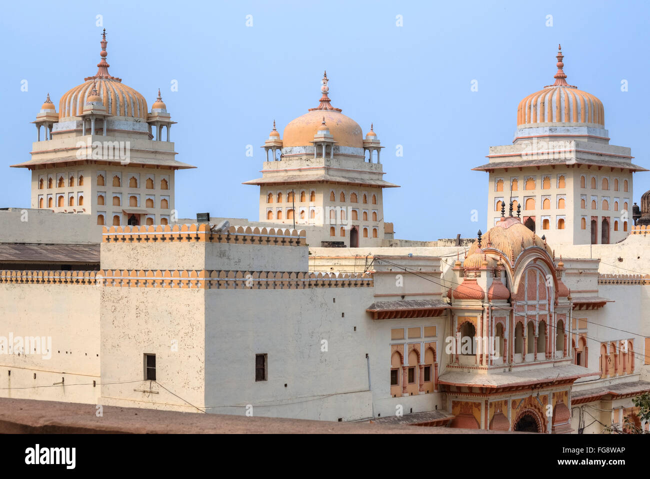 RAM Raja Tempels, Orccha, Madhya Pradesh, Indien, Südasien Stockfoto