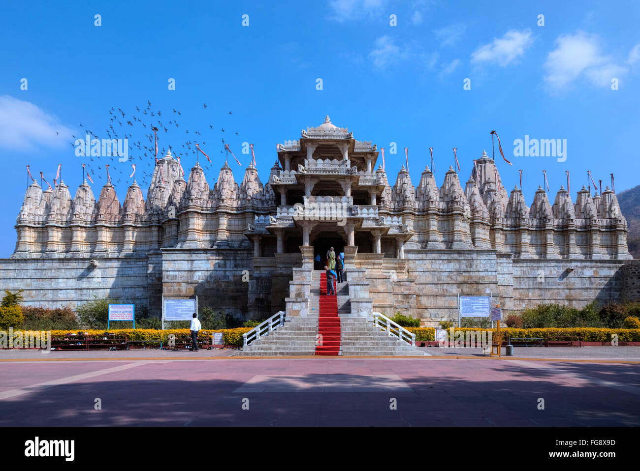 Jain-Tempel, Ranakpur, Pali, Rajasthan, Indien, Asien Stockfoto