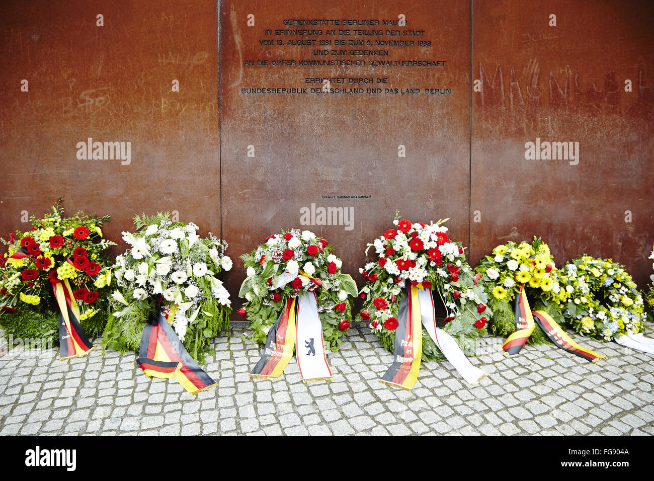 52. Jahrestag der Berliner Mauer Stockfoto