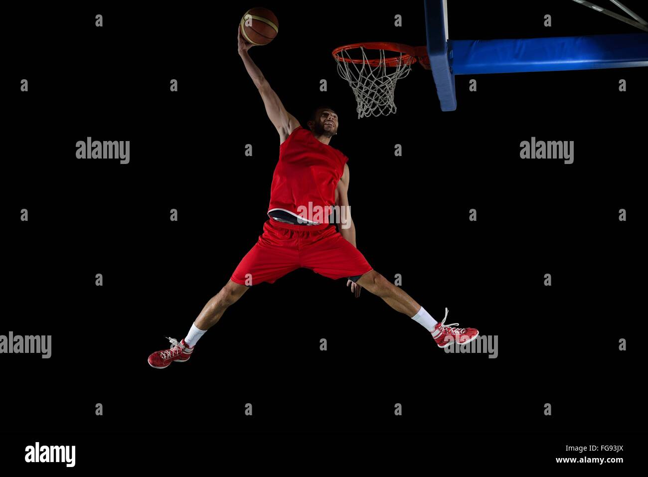 Basketball-Spieler in Aktion Stockfoto