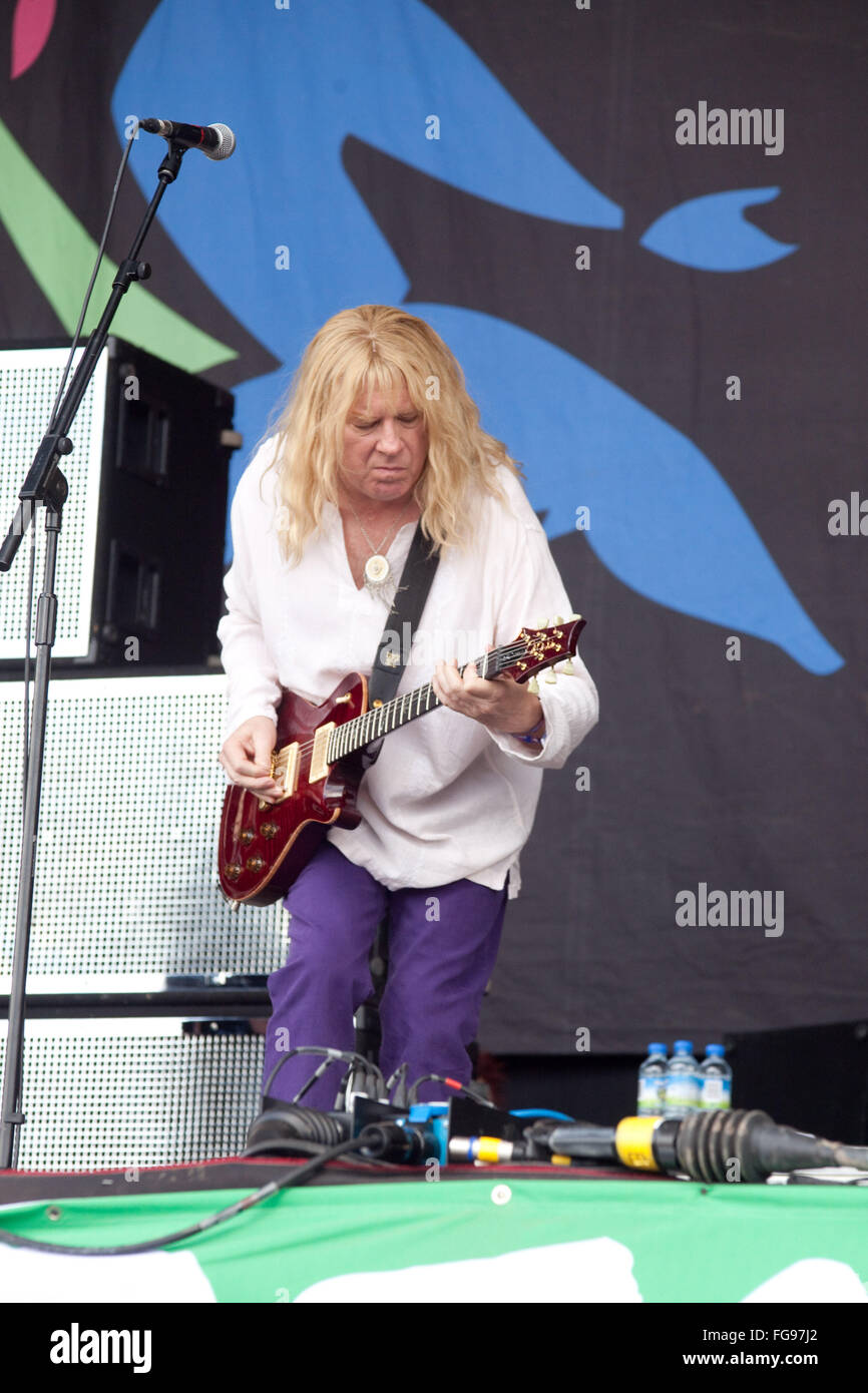 Spinal Tap auf die Pyramide Bühne, Glastonbury Festival 2009, Somerset, England, Vereinigtes Königreich. Stockfoto