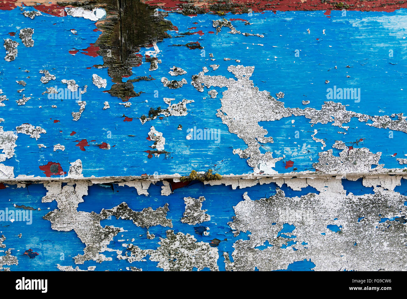 Lackierung auf einem verlassenen Schiff bei Dungeness Peeling Stockfoto