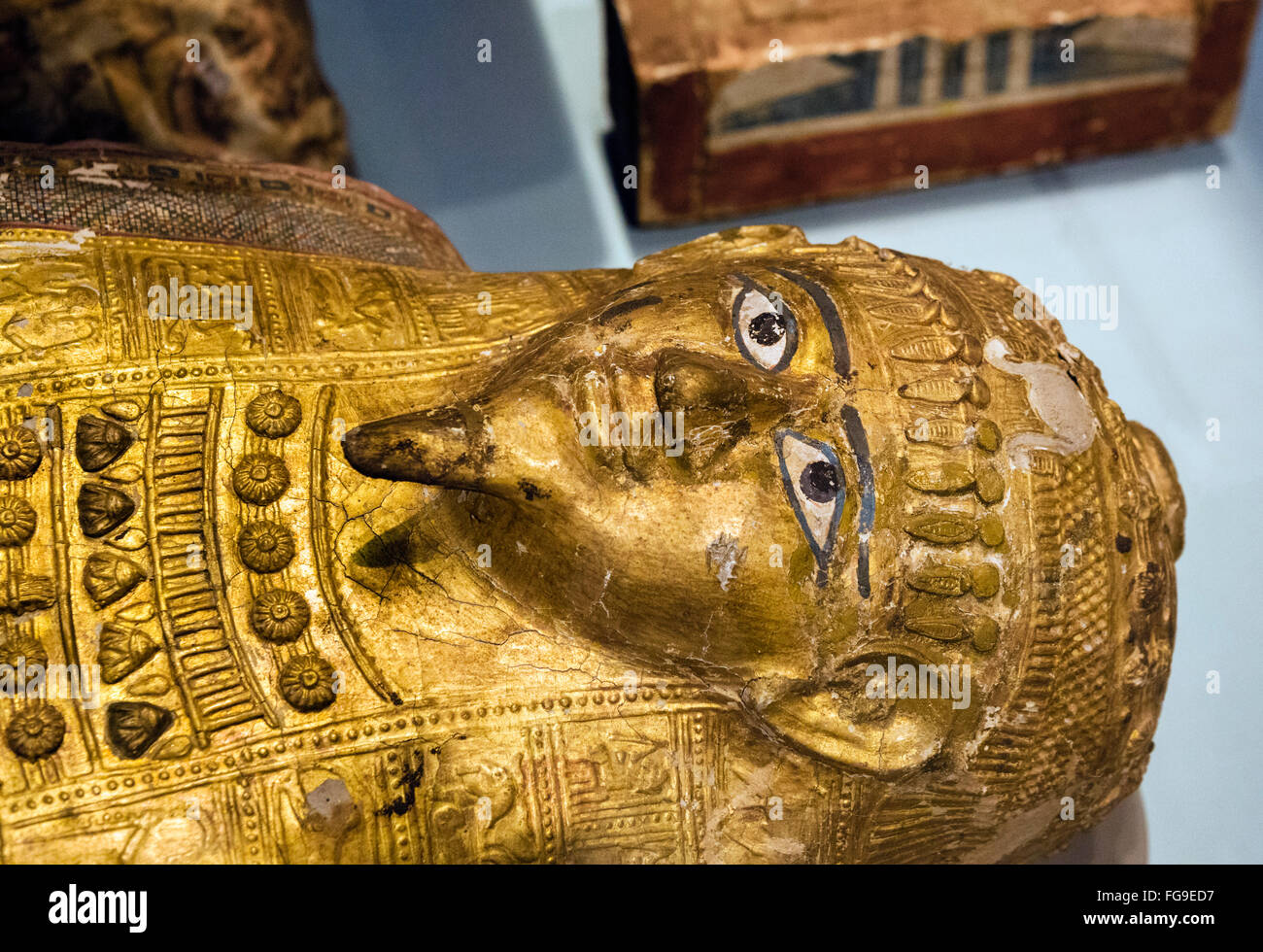 Mumie von unbekannten Mann aus Achmim, Ptolomeic oder römischen Spätzeit, 1stC BC, 1stC AD, British Museum, London, England, UK Stockfoto