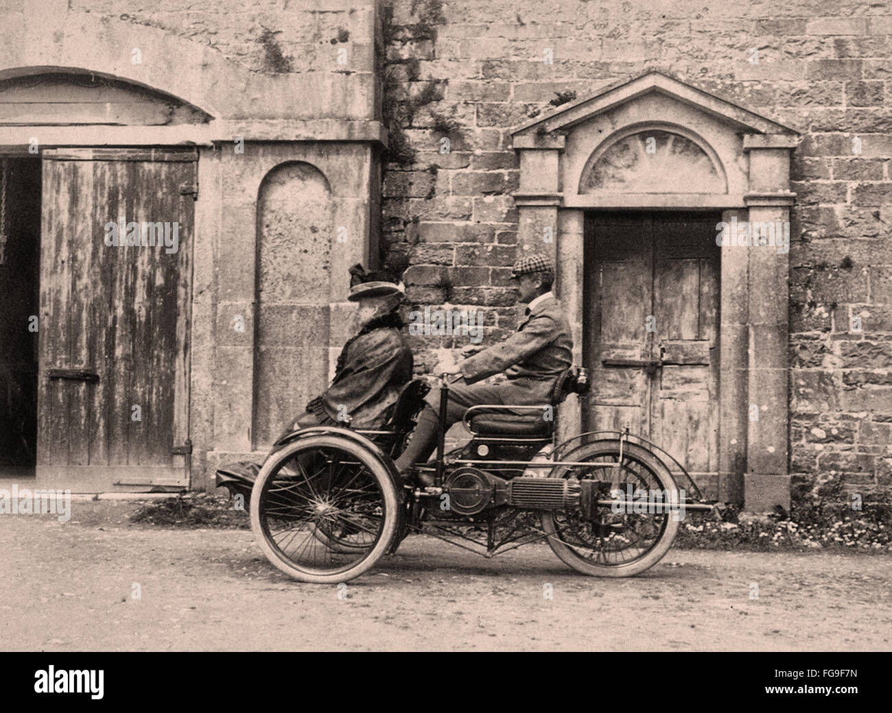 1899-Automobile in Galway Irland Stockfoto