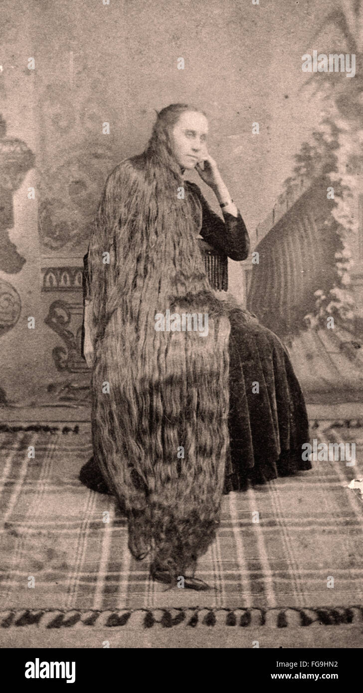 Porträt von Langhaar viktorianische Frau Stockfoto