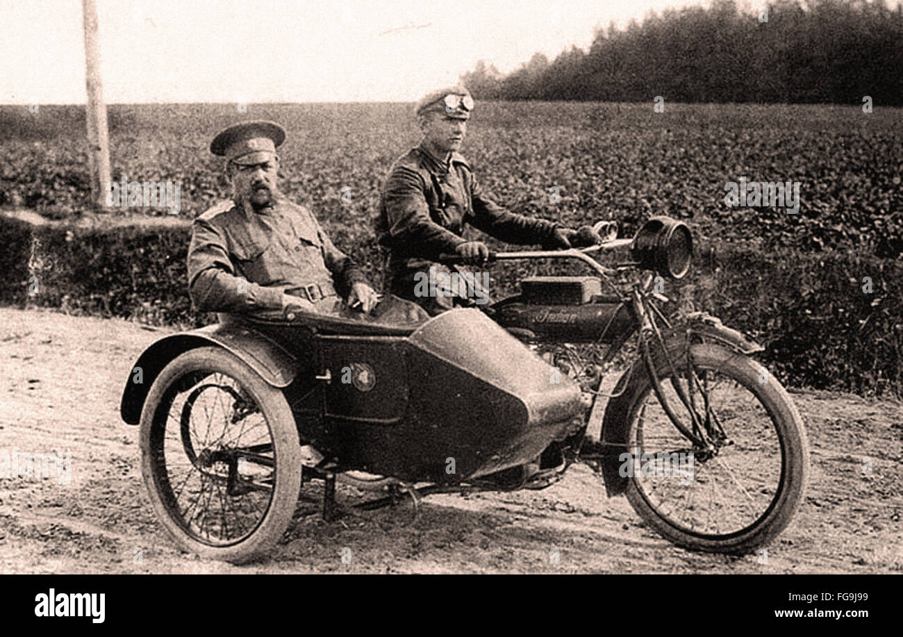 Motorrad im russischen Reich Stockfoto