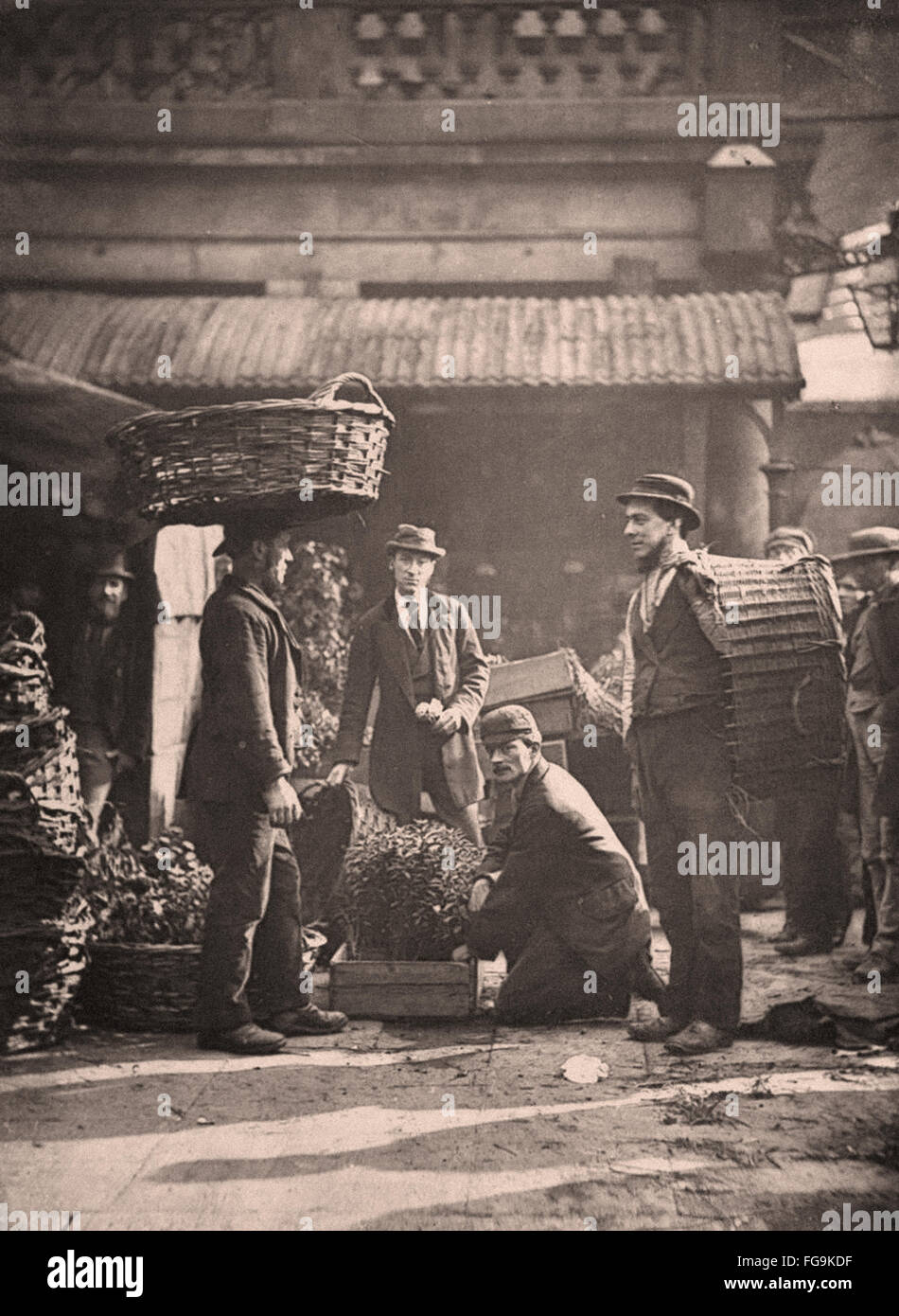 Leben auf der Straße in London aus dem viktorianischen Zeitalter Stockfoto