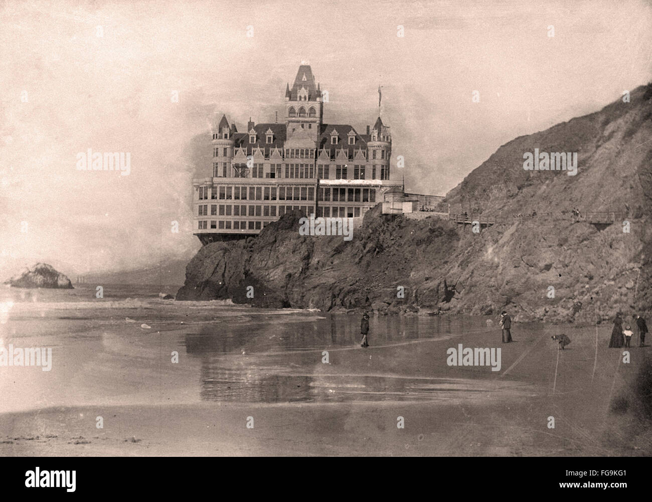 Das Cliff House in San Francisco - 1896 Stockfoto