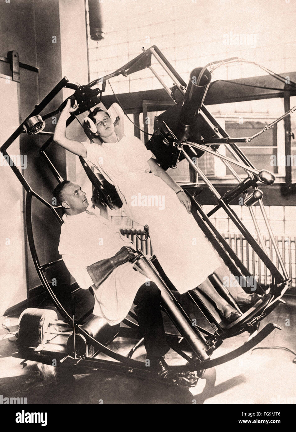 Röntgenaufnahmen in den 20er Jahren Stockfoto