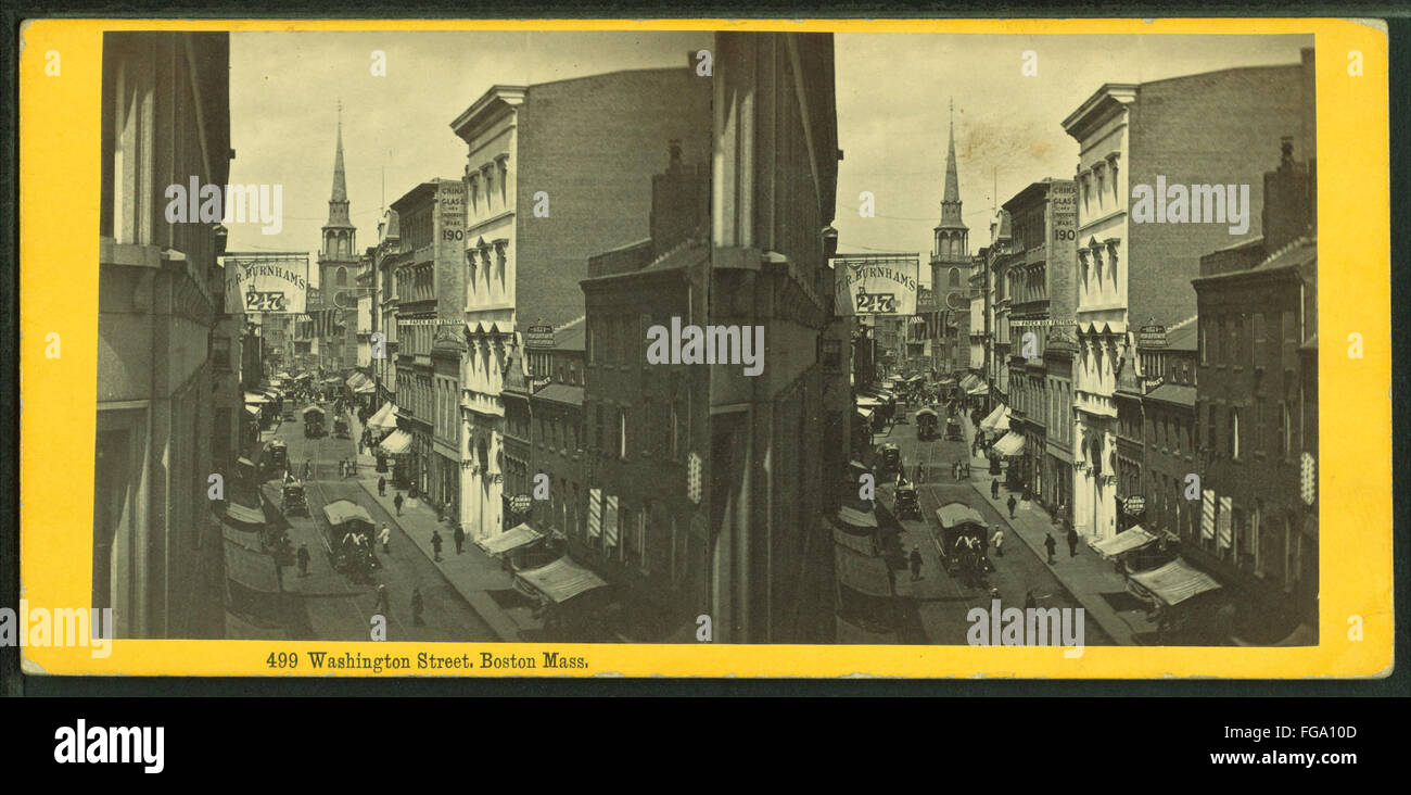 Washington St., Boston, Mass, Gebrüder Bierstadt Stockfoto