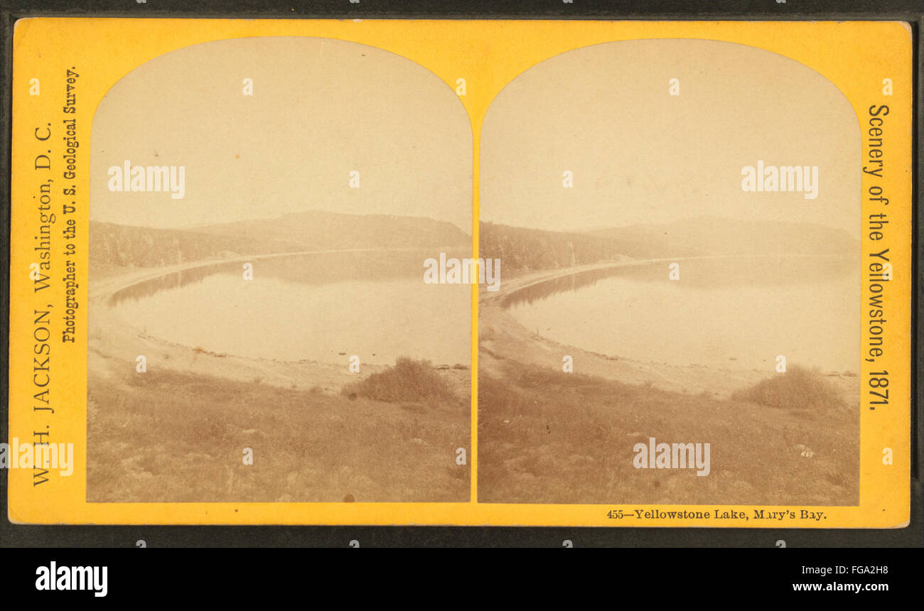 Yellowstone Lake, Marys Bay, von Jackson, William Henry, 1843-1942 Stockfoto