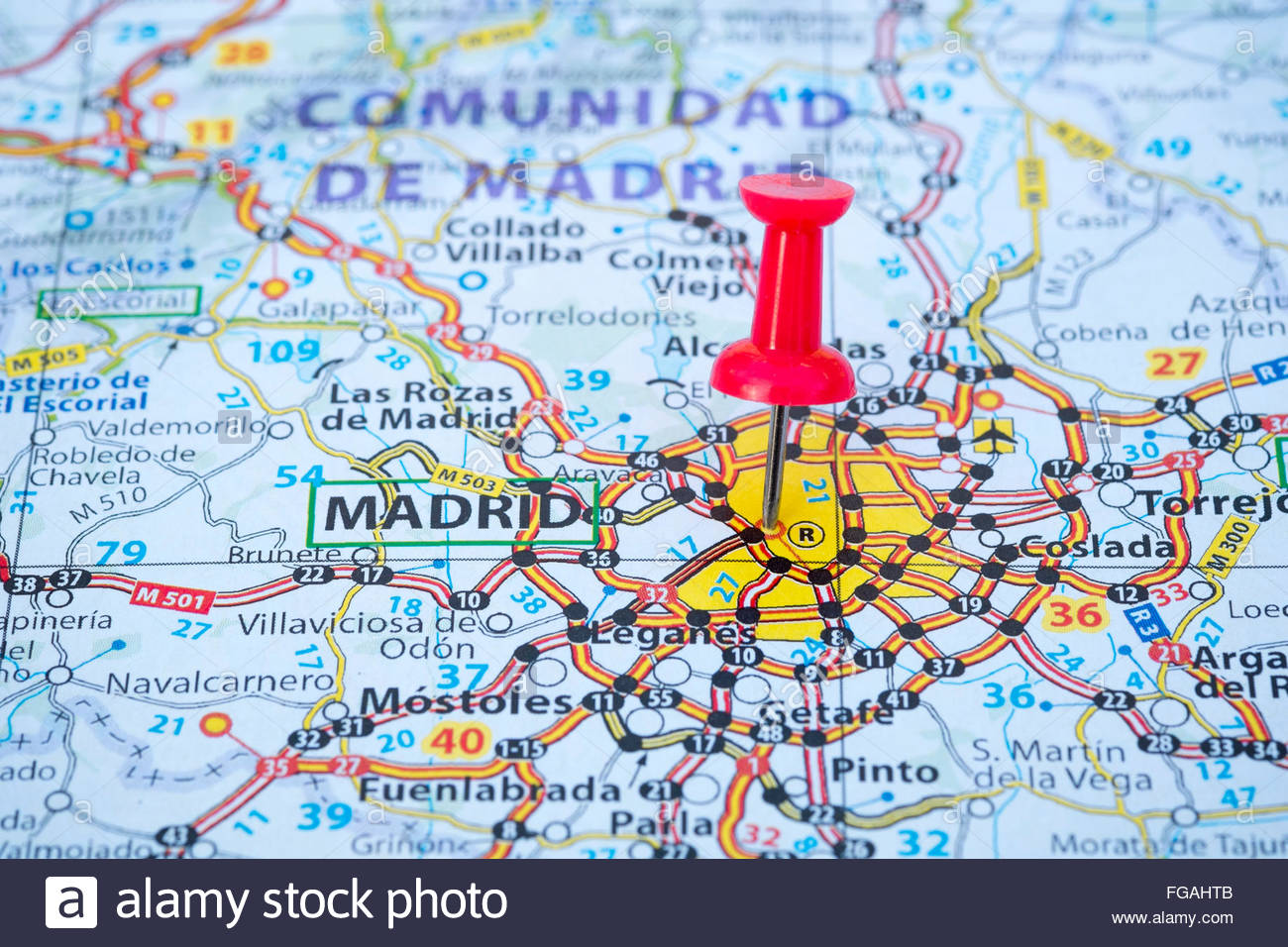 Karte der Hauptstadt Madrid, Spanien Stockfoto, Bild: 96119867 - Alamy