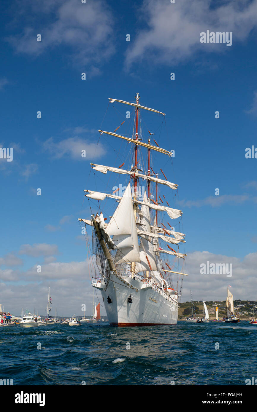 Großsegler; Regatta; Falmouth 2014 Cornwall; UK Stockfoto