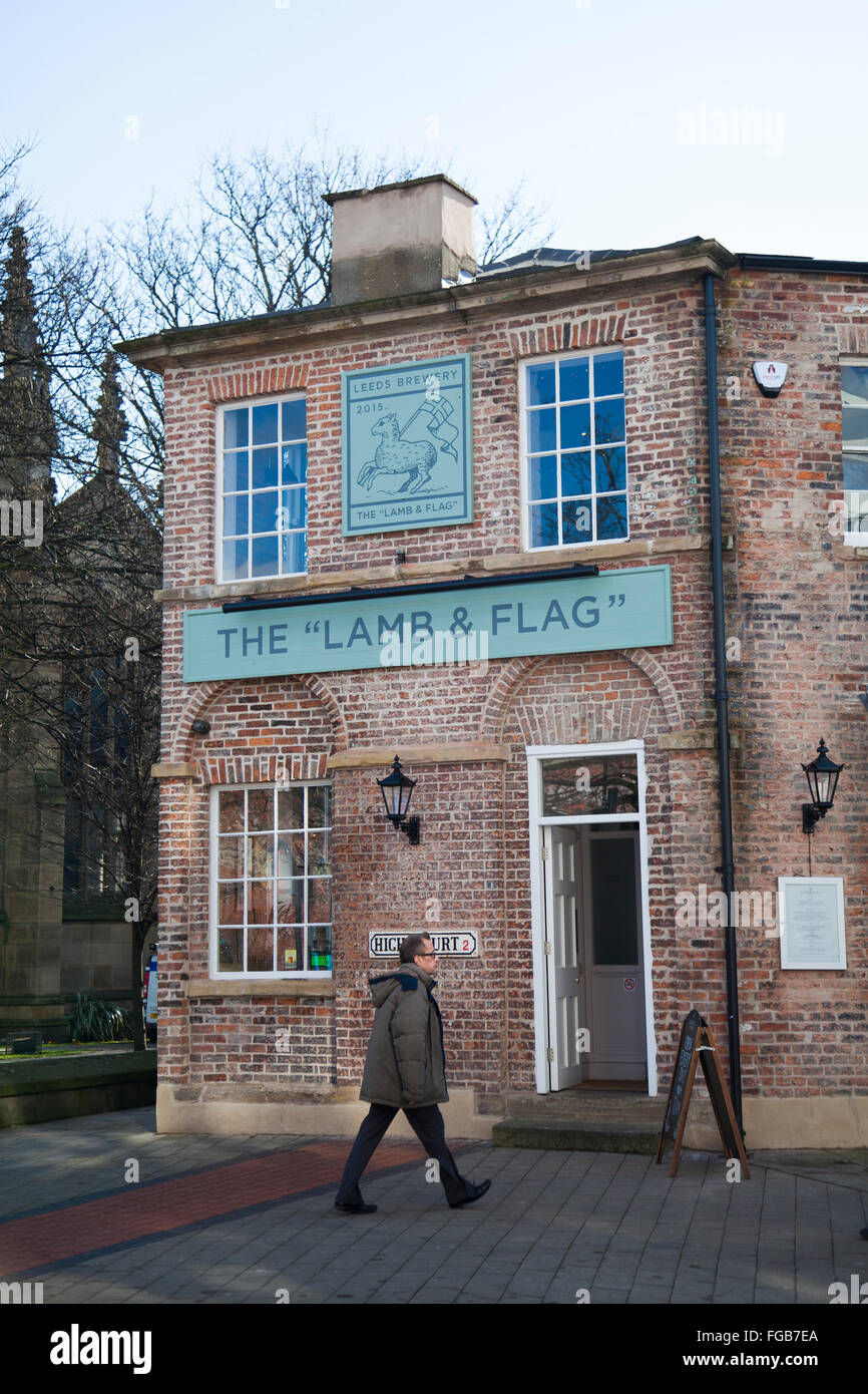 Das Lamm und Fahne Pub, Church Row, Leeds, West Yorkshire, England Stockfoto