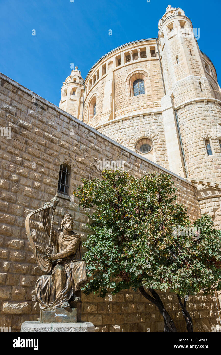 Benediktiner Abtei Dormitio auf dem Berg Zion in Jerusalem, Israel Stockfoto