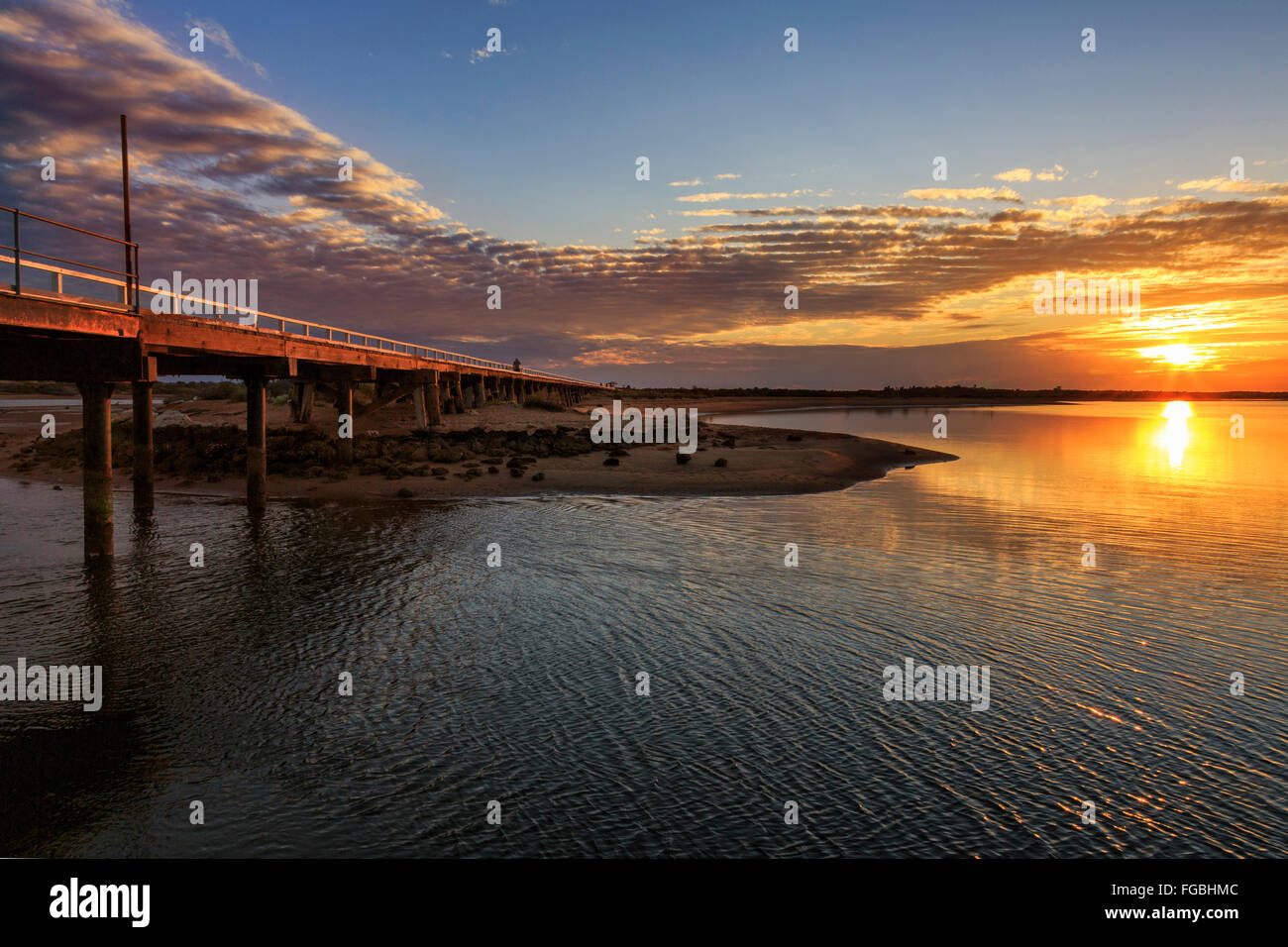 Sonnenuntergang am Carnarvon, Western Australia, Australia Stockfoto