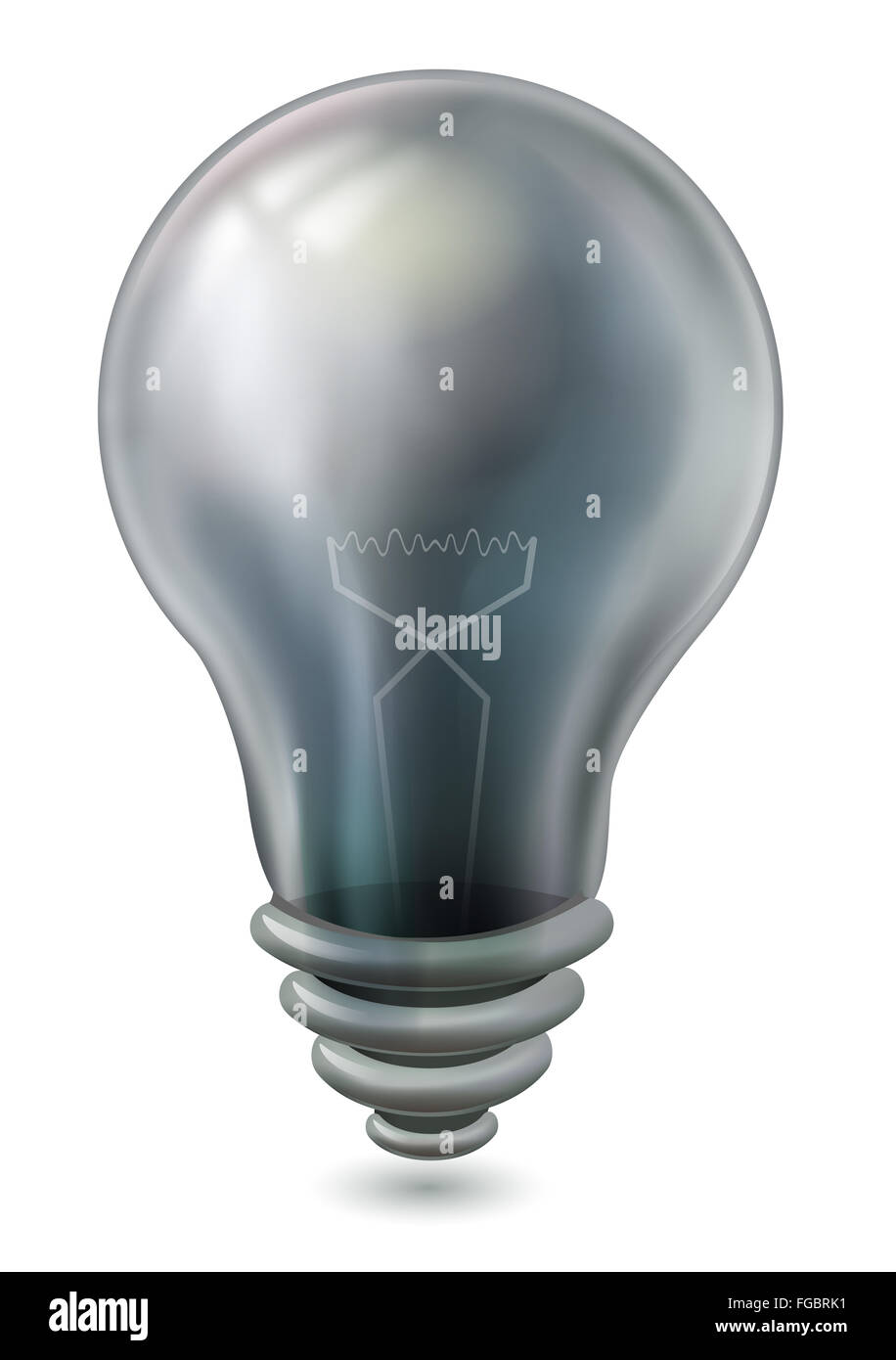 Abbildung einer Schwarzlicht Lampe zeigt die Verdrahtung innerhalb Stockfoto