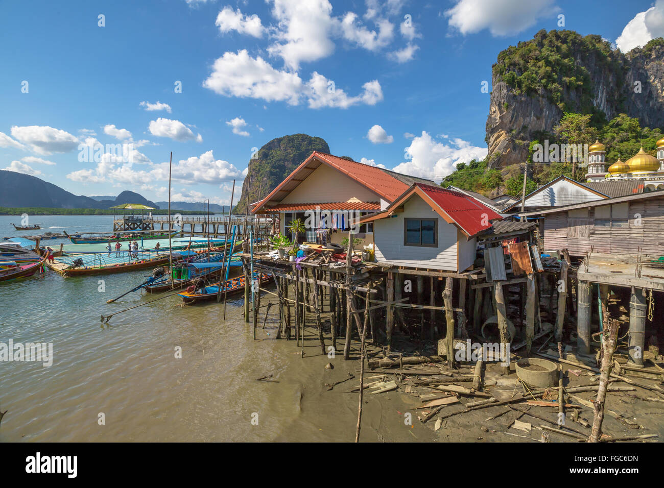 Schwimmende Dorf Thailand Stockfoto