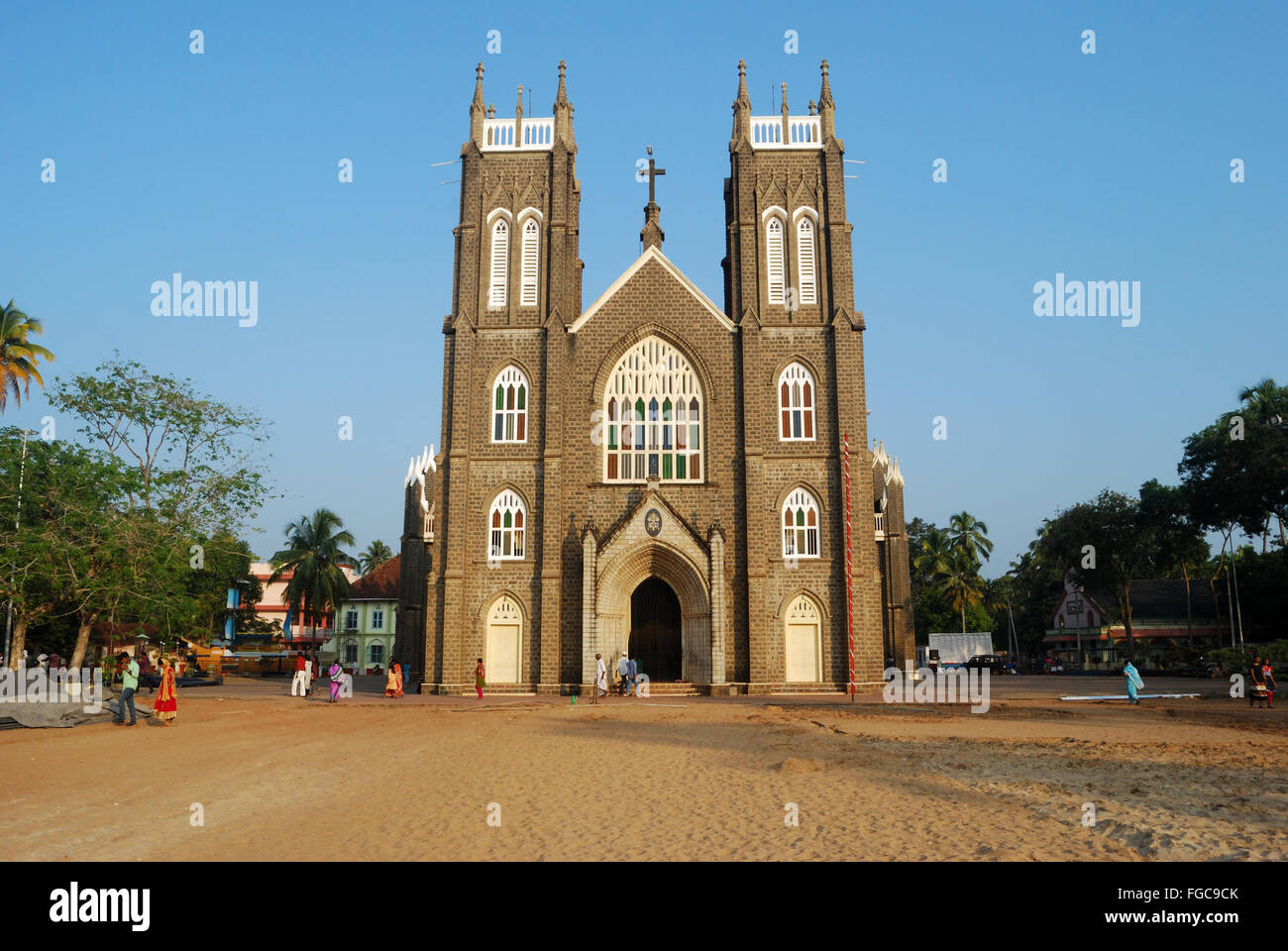 St Andrew Forane Kirche am Arthungal, Alleppey, Kerala. Von Porteguese erbaut, ist dies eines der ältesten Kirche in Indien. Stockfoto