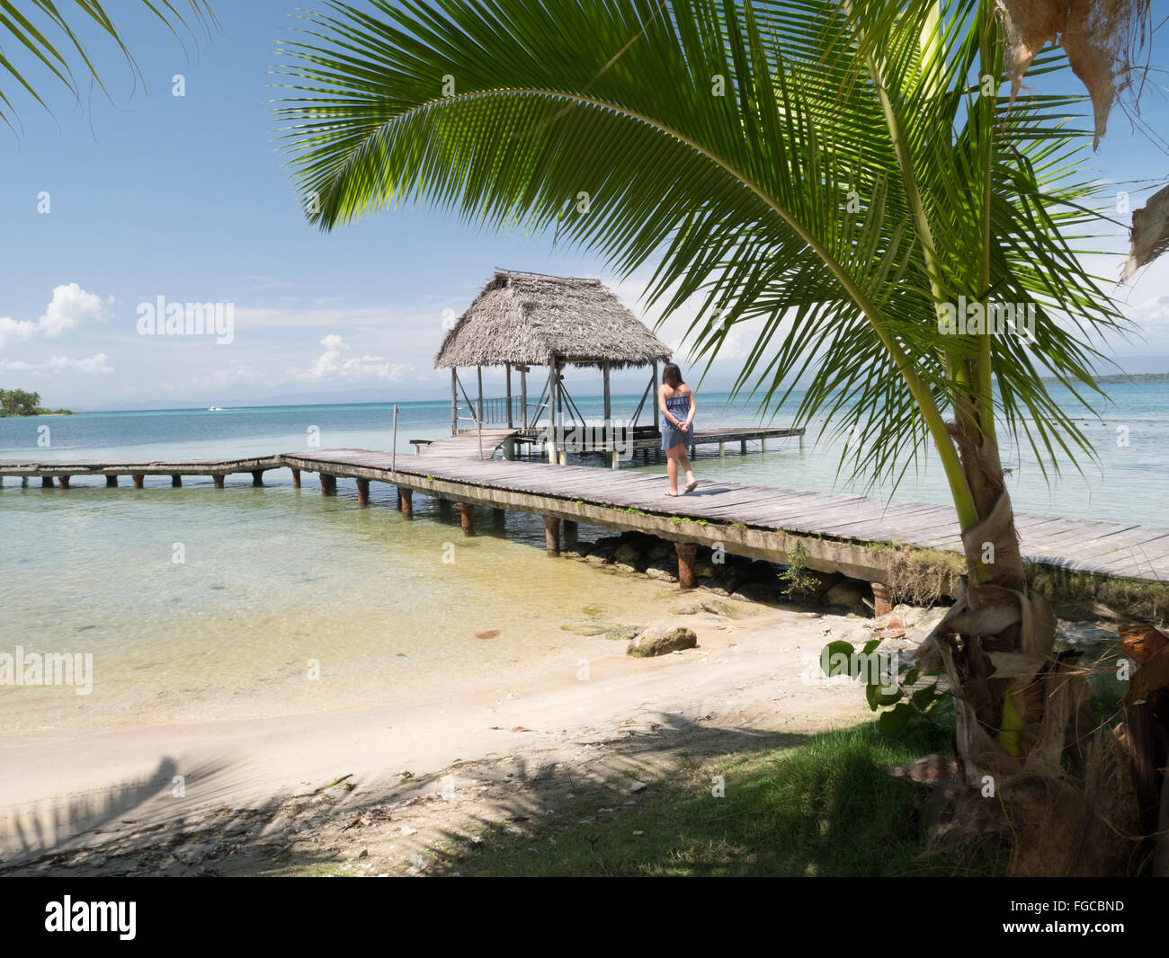 Strand in Bocas del toro Stockfoto