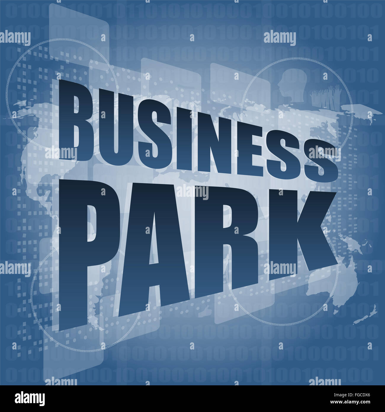 Business park Schnittstelle Hallo Technologie Stockfoto