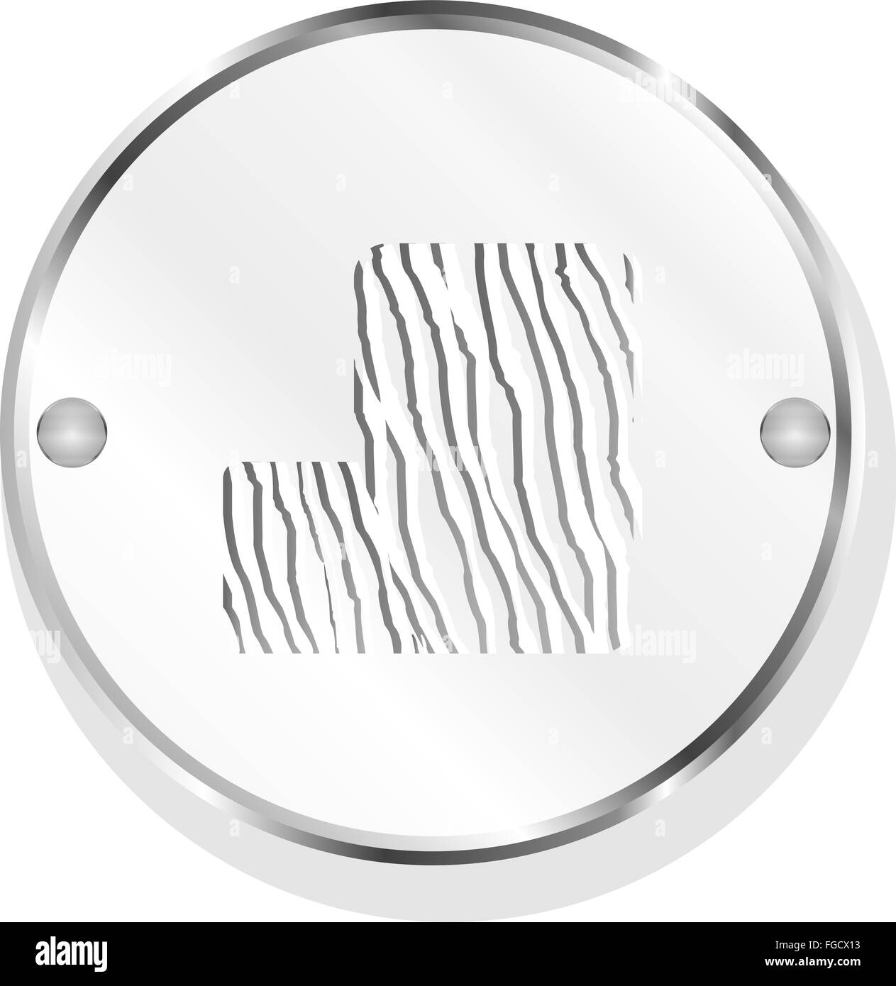 abstrakten Symbol Internet-Button isoliert auf weiss Stockfoto