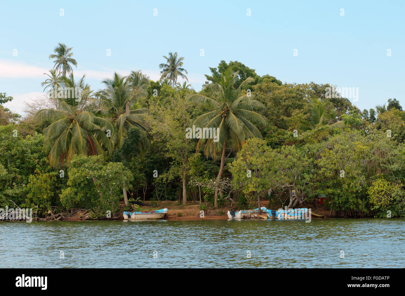 Maduganga Fluss, Distrikt Galle, südlichen Provinc, Sri Lanka Stockfoto