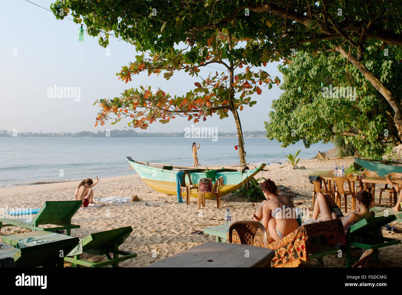 "Jungle Beach', Hikkaduwa, Sri Lanka, Südasien Stockfoto