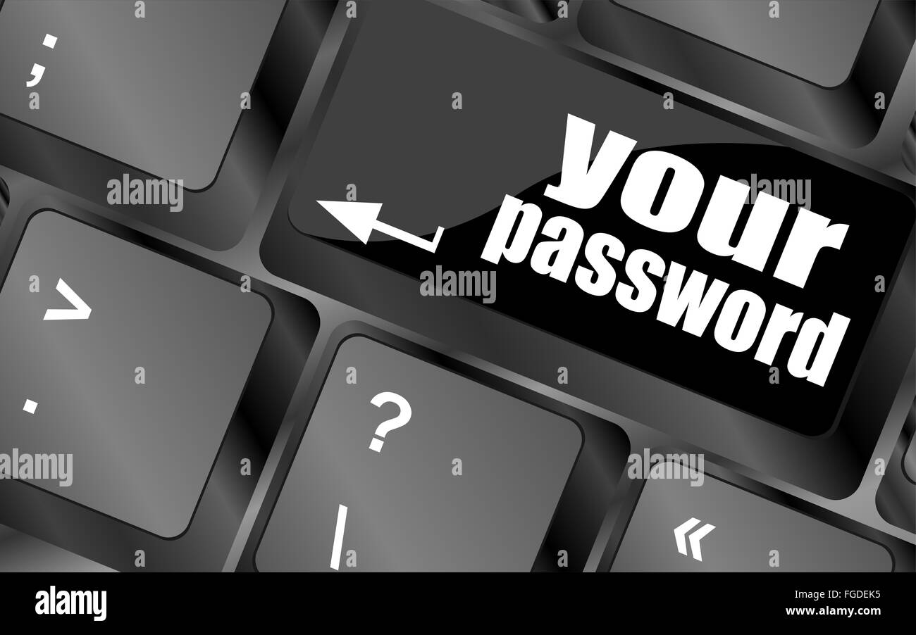 Ihrer Passwort-Taste auf der Tastatur - Sicherheitskonzept Stockfoto