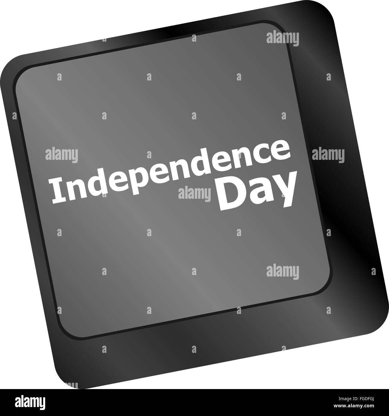 Konzept: Independence Day-Taste auf der Computertastatur Stockfoto