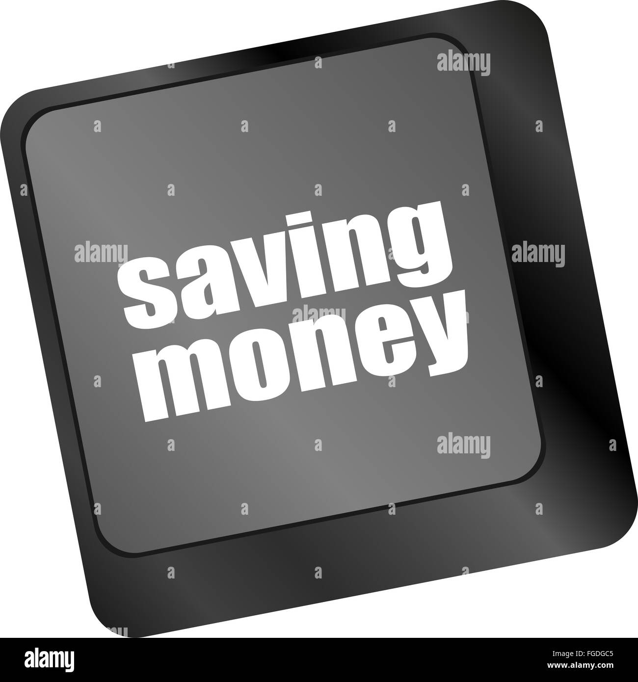 sparen Geld für Investitionen mit einem Knopf auf Computer-Tastatur Stockfoto