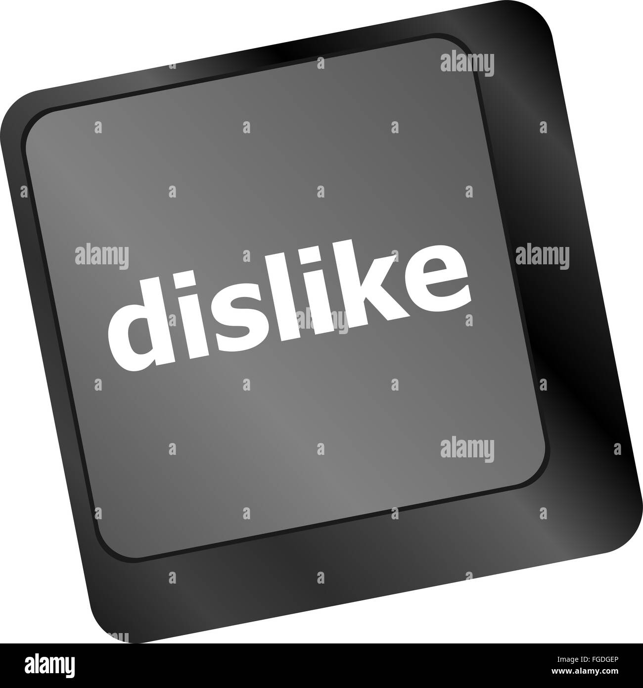 Abneigung-Taste auf der Tastatur für anti-social Media Konzepte Stockfoto
