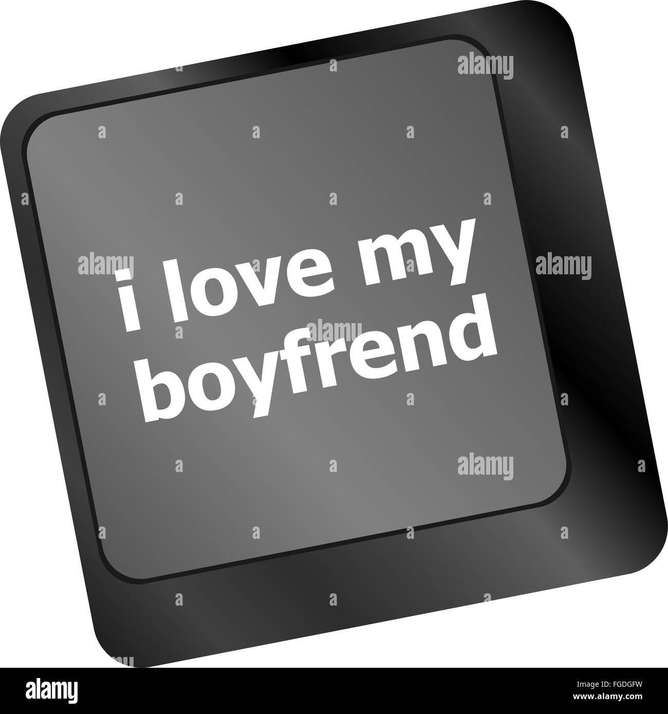 Ich liebe meinen Freund-Button auf Computer-pc-Tastatur Stockfoto