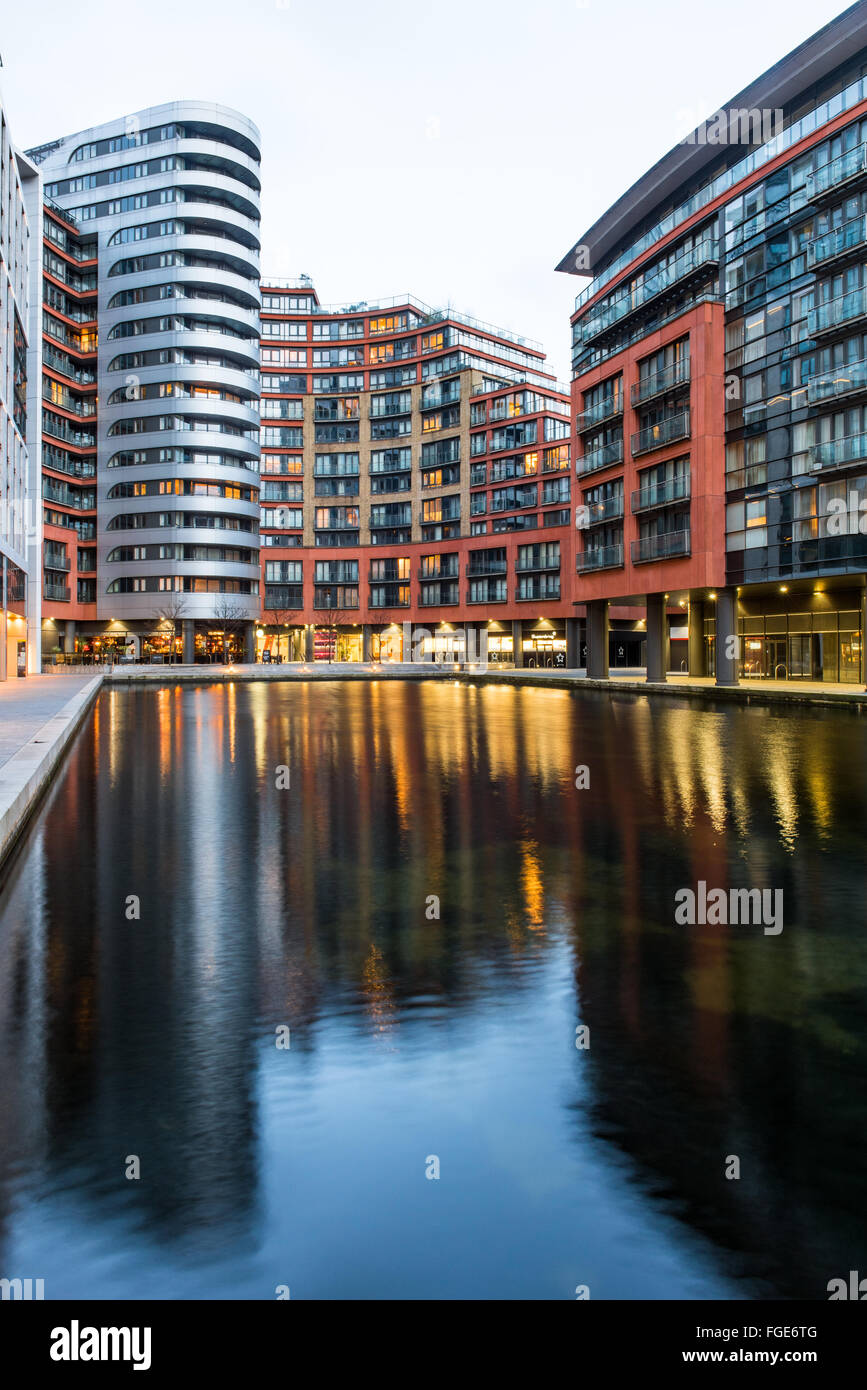 West End Quay, Paddington Kanal Stockfoto