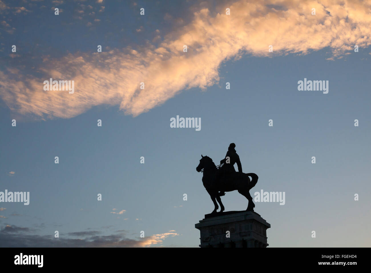 Denkmal für Allgemeine Maximo Gomez, Monumento Maximo Gomez, in Havanna, Kuba, Karibik, Karibik, Mittelamerika - Mann auf Pferd, Skulptur Statue Stockfoto