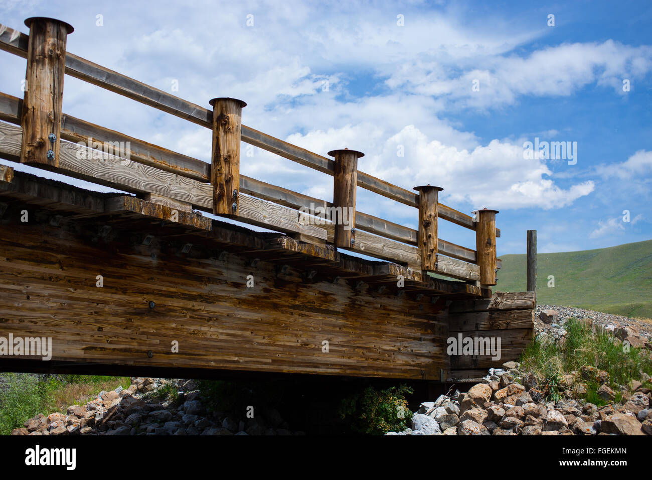 Brücke im Westen an einem Bluebird Tag Stockfoto