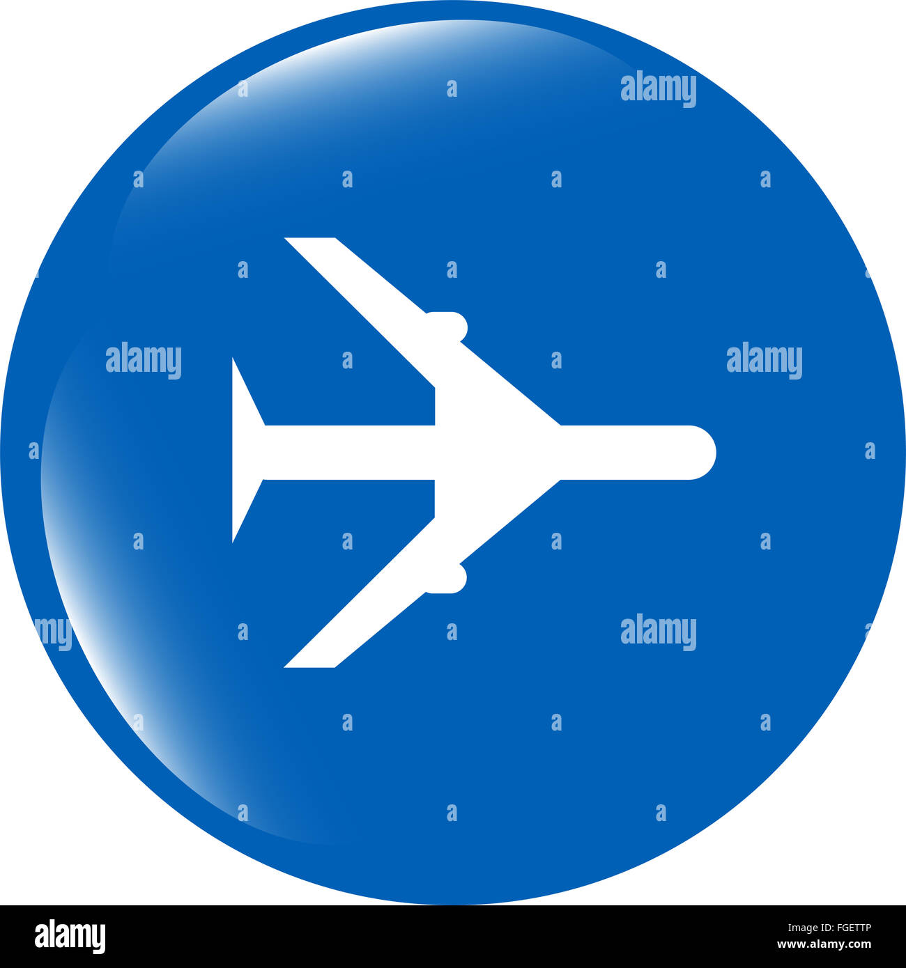 Flugzeug, Reisen Web Icon Design-Element isoliert auf weißem Hintergrund Stockfoto