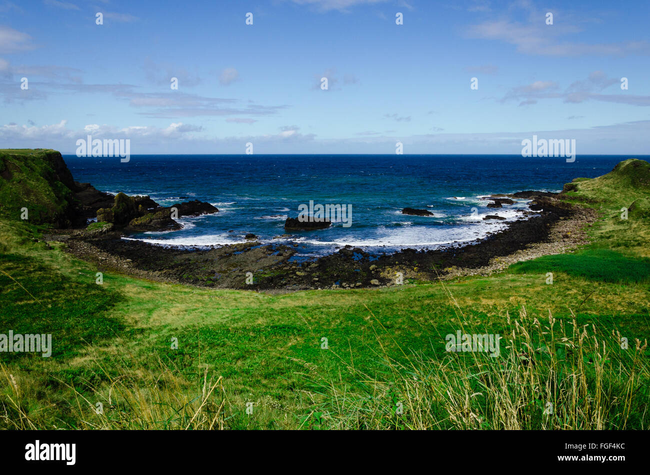 Blick auf eine Bucht in Nord Irland, Grafschaft antrim Stockfoto