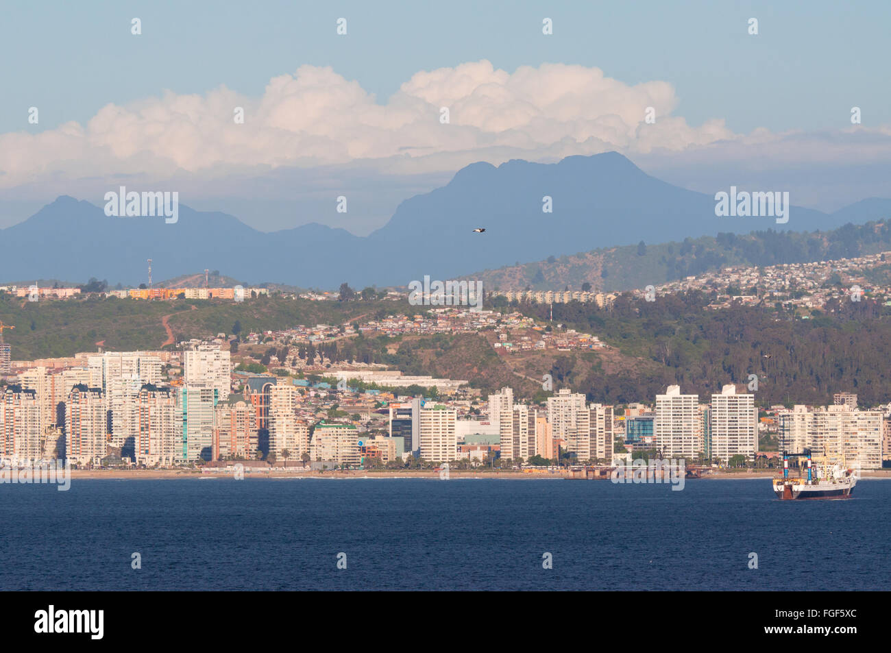 Die Küste von Valparaiso, Chile. Stockfoto