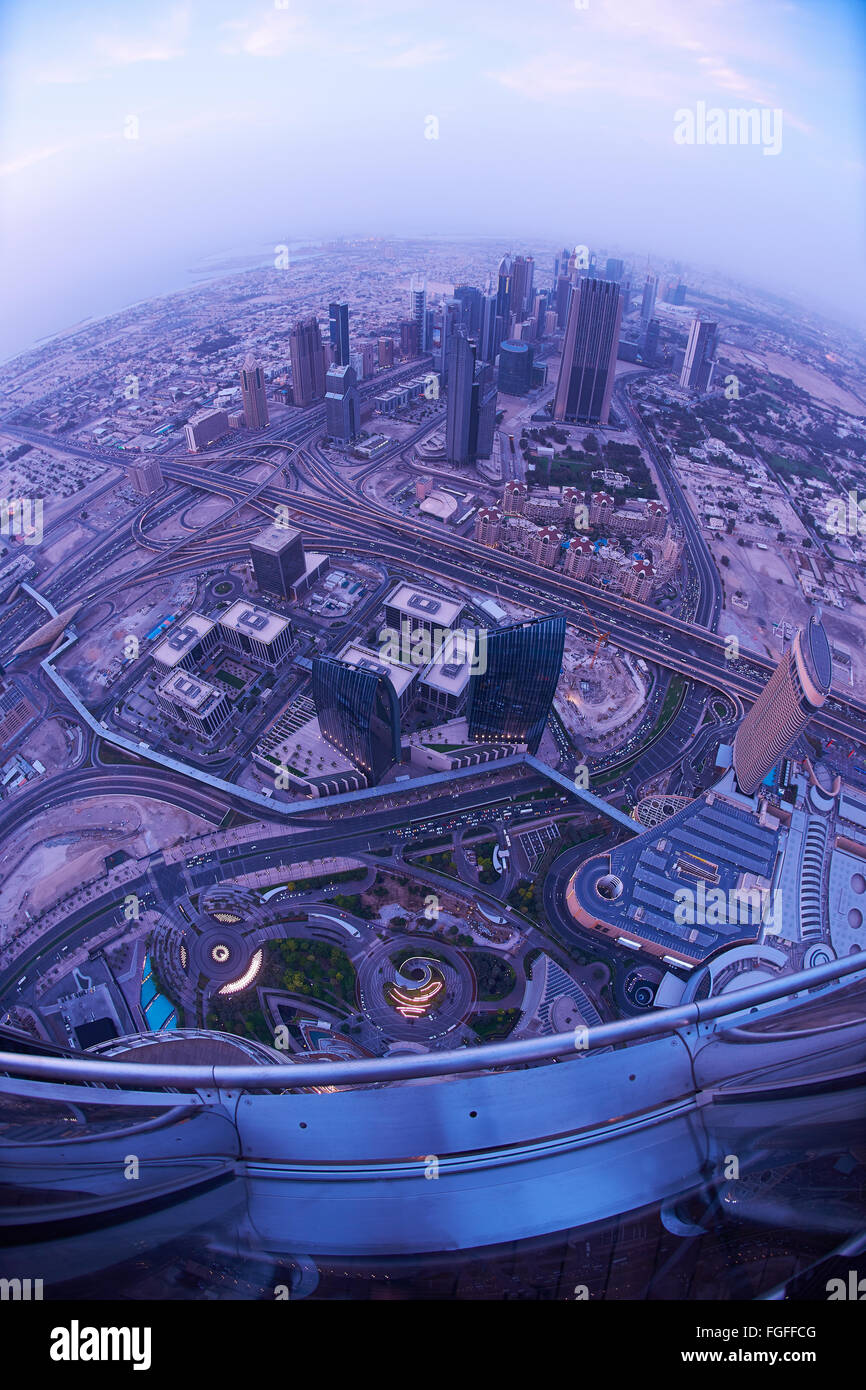 Dubai Nacht skylin Stockfoto